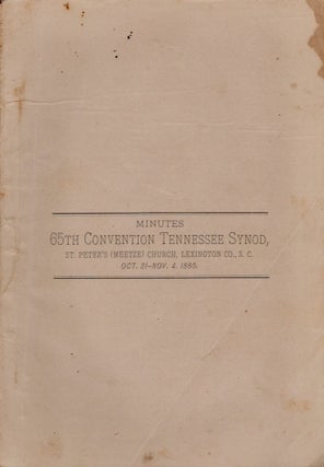 Item #23146 Minutes of the Sixty-Eighth Annual Convention of the Evangelical Lutheran Tennessee...