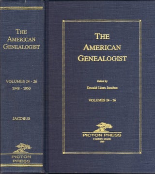Item #23506 The American Genealogist: Volumes 24-26. Donald Lines Jacobus