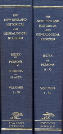 Item #23581 The New-England Historical and Genealogical Register; Volumes 1-50. In two volumes....
