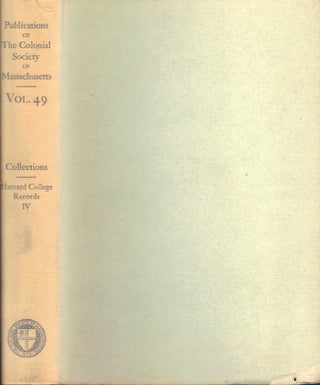 Item #23583 Publications of The Colonial Society of Massachusetts, Volume 49. Documents From the...