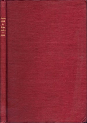 Item #23664 Supplement, 1900 to 1908, Index to Genealogies Published in 1900. Publishers Joel...
