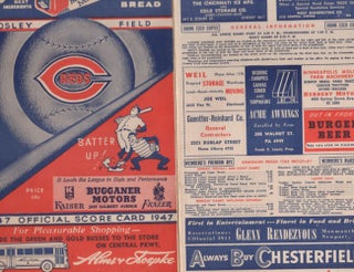 Item #23676 Cincinnati Reds vs. Boston Braves 1947 Official Program and Scorecard. Cincinnati Reds