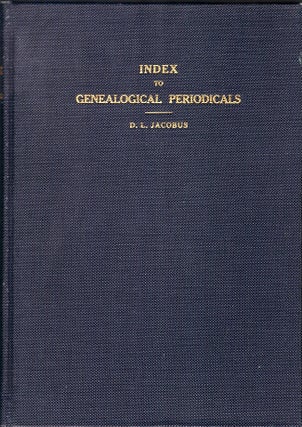 Item #24236 Index to Genealogical Periodicals. Donald Lines Jacobus