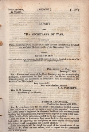 Item #24521 Report of the Secretary of War, In Compliance of the Senate of the 25th instant, in...