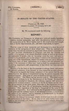 Item #24522 In the Senate of the United States. February 28, 1843. Mr. Woodbridge made the...