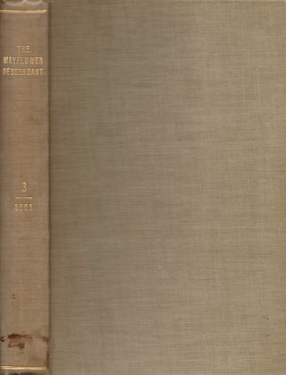 Item #24667 The Mayflower Descendant: A Quarterly Magazine of Pilgrim Genealogy and History 1902....