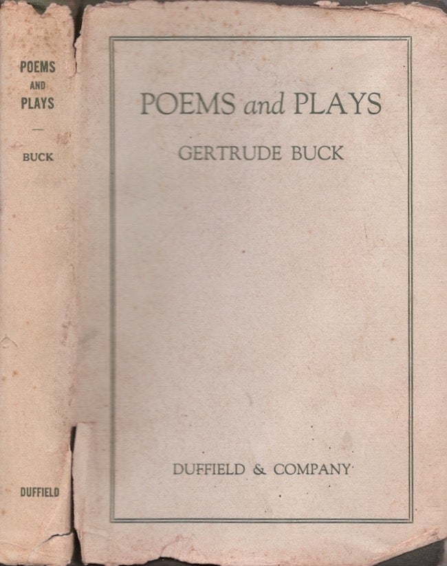 Item #24733 Poems and Plays. Gertrude Buck, Laura Johnson Wylie.