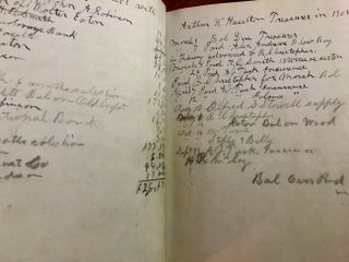 Ledger. Manuscript. 1852- 1927 Hudson, New Hampshire First Baptist Society Taxes, Accounts, List of Ministers, Meeting Records, etc.