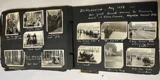 My Years Behind the Red Curtain 1953-1956. Two complete album volumes of Military Service Photographs, European travel views, and ephemera including pictures of The Allied Forces pullout of Vienna in July 1955 after the Austrian State Treaty was signed.