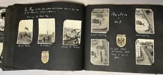 My Years Behind the Red Curtain 1953-1956. Two complete album volumes of Military Service Photographs, European travel views, and ephemera including pictures of The Allied Forces pullout of Vienna in July 1955 after the Austrian State Treaty was signed.