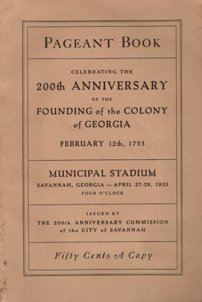 Item #25506 Pageant book celebrating the 200th anniversary of the founding of the Colony of...