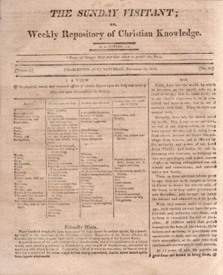 Item #25555 The Sunday Visitant; Weekly Repository of Christian Knowledge. Volume I. No. 50. A....