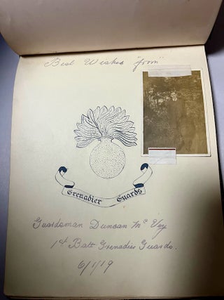 World War I English Sketch, Autograph, and Memory Book of Miss Ethel E. J. Clarke with original Art