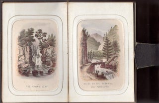 Item #25584 Vintage 19th Century Pocket Photograph Album with Color illustrated views of the...