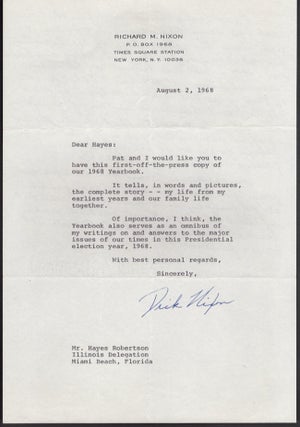 Item #25592 1964-1968 Group of 7 signed campaign letters from Dick Nixon, Barry Goldwater, Nelson...