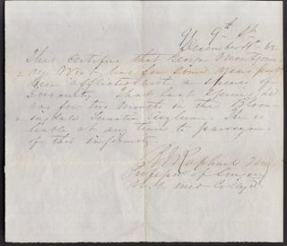Item #25602 December 4th, 1862 letter from a Professor of Surgery at New York Medical College...
