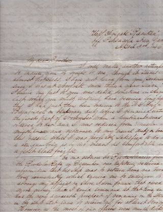 Item #25657 1846 Letter written by Thomas Roney, a midshipman aboard the U.S. Frigate Raritan in...