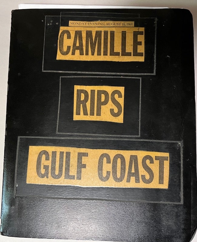 Item #26054 Camille Rips Gulf Coast (Homemade Album-Scrapbook). Hurricanes, Gulf Coast, Alabama, Mississippi.