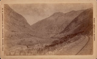 Three Vintage Souvenir Colorado Photographs Showing Rocky Mountain Scenery including Pikes Peak Railroad