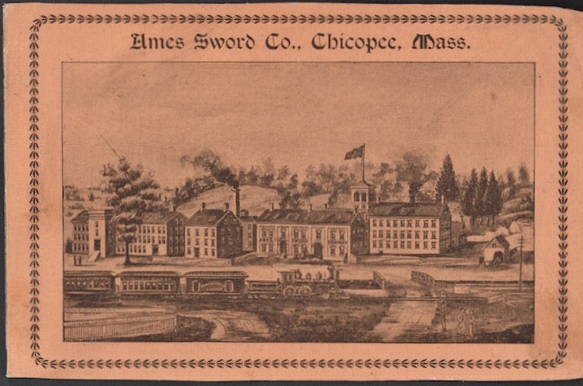 Item #26146 Ames Sword Co., Chicopee, Mass. Illustrated Advertisement and 1862 Ames Manufacturing Company Receipt. Ames Sword Co.