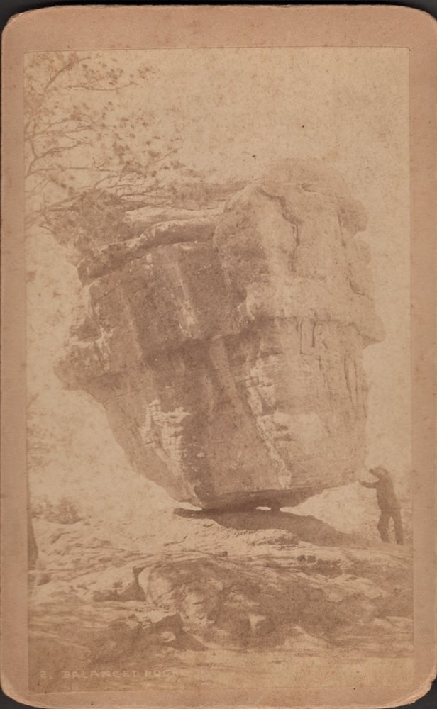 Item #26242 Vintage Photograph of "Balanced Rock" From U.S. Signal Station Summit of Pike's Peak, Colorado. Photograph, U S. Signal Station, Pikes Peak.