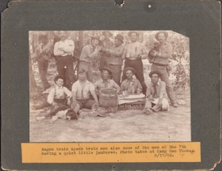 Item #26288 Camp George Thomas Thomas, Chickamauga, Georgia Photograph. "Wagon train & pack train...