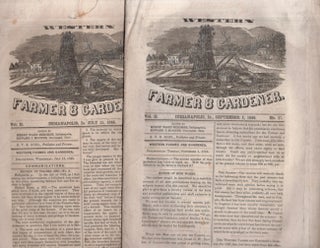 Item #26380 Western Farmer & Gardner. 1846. Two issues. Henry Ward Beecher, Edward J. Hooper