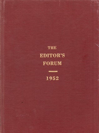 Item #26476 The Editor's Forum Official Publication of the Georgia Press Association 1952. Vol....