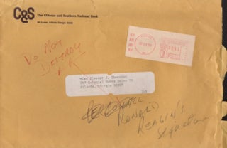 Ronald Reagen signed Banquet Menu. National Association of Bank Women Inc. Banquet at the Beverly Hilton May 22nd, 1965