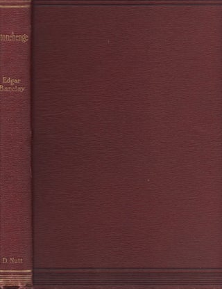 Item #26754 Stonehenge And Its Earth-Works. Edgar Barclay