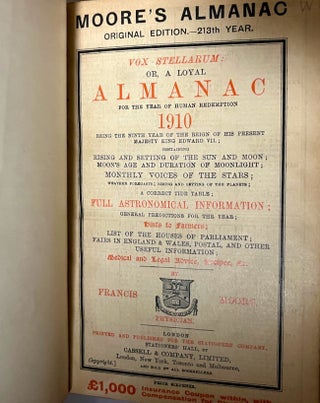 Item #26790 Moore's Almanac 1910-1914. Frances Moore