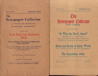 Item #27150 The Newspaper Collector Journal of Americana. Publisher and Contributor Marvin Sanford
