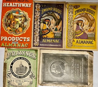 Item #27244 Lot 5 Vintage Advertisement Health and Medicine Illustrated Almanacs. Almanacs,...