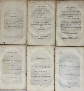 Item #27273 Circa 1836 Group of 6 South Carolina Colonial Historical Reprints. South Carolina