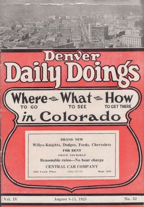 Item #27596 Denver Daily Doings Official Guide Book. Vol. IV No. 32. Denver