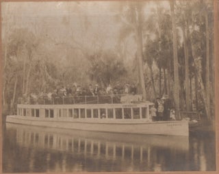 Item #27690 Photograph of the boat "Cherokee" and a group of tourists. Cherokee Steamboat,...
