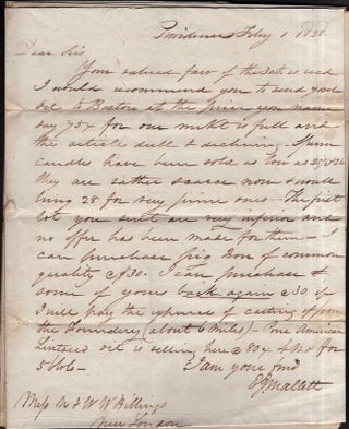 Item #27696 1828 Group of 7 Handwritten Letters from E. J. Mallett (Providence, Rhode-Island) to...