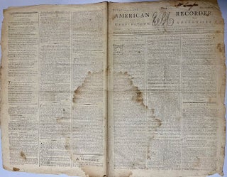Item #27698 The American Recorder, and Charlestown the Advertiser. John W. Allen, Publisher