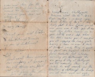 Item #27716 April 14th, 1864 Letter from Stith Stumpff in Camp Near Shelbyville, Tennessee....