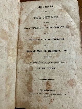 Item #28989 Journal of The Senate of the Commonwealth of Pennsylvania Which Commenced at...