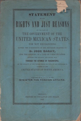 Item #29097 Statement of the Rights and Just Reasons on the Part of the Government of the United...