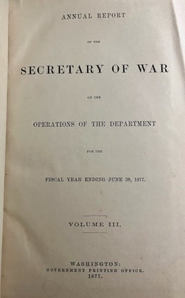 Item #29302 Annual Report of the Secretary of War on the Operations of the Department For the...