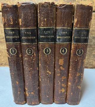 Item #29588 The Spectator. Incomplete set of 5 volumes. Joseph Addison, Richard Steele