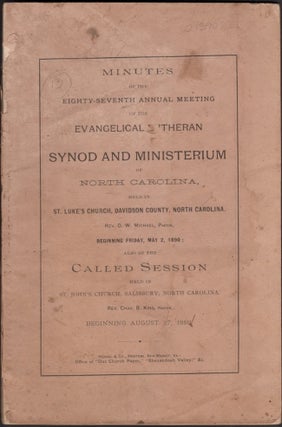 Item #30159 Minutes of the Eighty-Seventh Meeting of the Evangelical Lutheran Synod and...