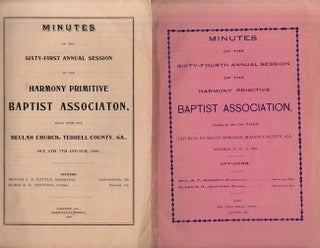 Item #30585 Minutes of the Forty-Sixth Annual Session of the Harmony Primitive Baptist...