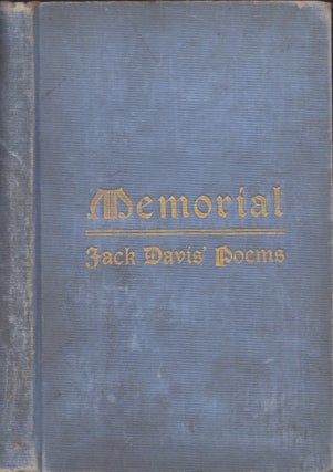 Item #30686 Jack Davis Poems. Sophia C. Davis, compiler