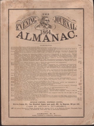 Item #32462 The Evening Journal Almanac 1864. Albany Evening Journal, Civil War