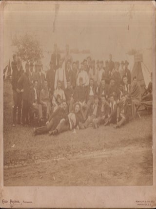 Item #32867 Ca. 1883 Indianapolis Light Infantry mounted albumen photograph. Photograph,...