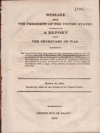 Item #33213 Message from the President of the United States, Transmitting A Report from the...