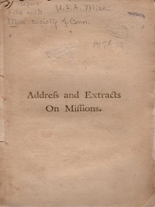 Item #34174 An Address of the General Association of Connecticut, To The District Associations on...